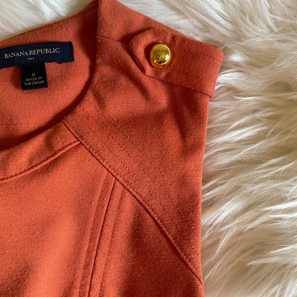 Banana Republic Orange Sleeveless Sheath Dress - Picture 2 of 4